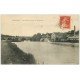 carte postale ancienne 53 ROCHEFORT. Usines et Pont sur la Mayenne 1911