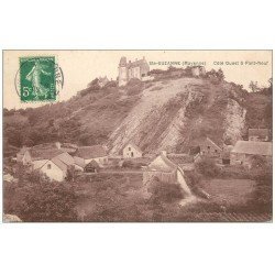 carte postale ancienne 53 SAINTE-SUZANNE. Côté Pont Neuf 1908