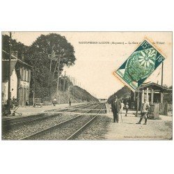53 SAINT-PIERRE-LA-COUR. La Gare du Tilleul 1925