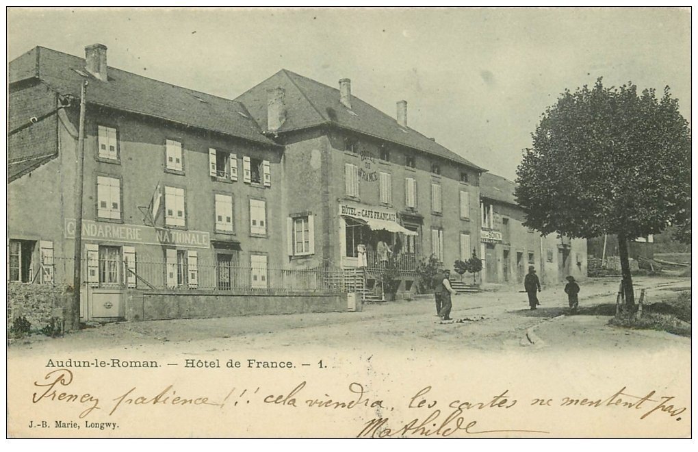 CPA AUDUN LE ROMAN 54 - Attelage Rue Principale Ruines - Carte Postale Meurthe Et Moselle