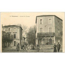 carte postale ancienne 11 VINASSAN. Avenue de Coursan