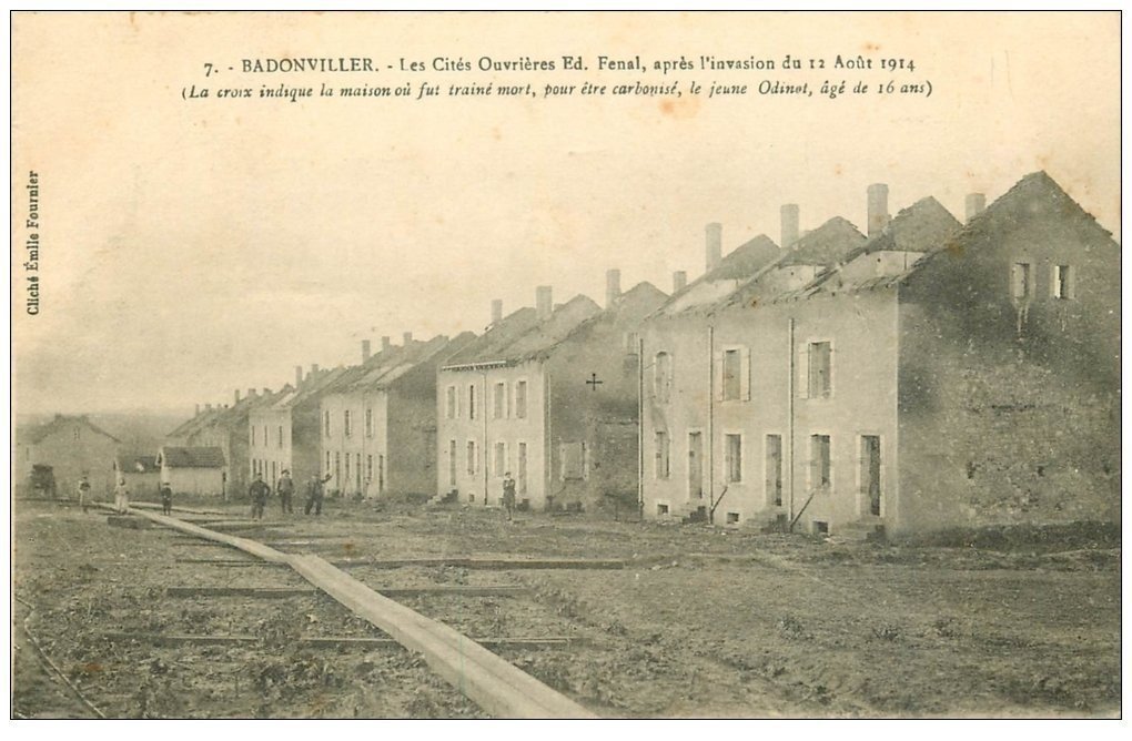 carte postale ancienne 54 BADONVILLER ou BADONVILLERS. Cités Ouvrières 1917