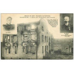 carte postale ancienne 54 BADONVILLER ou BADONVILLERS. Maison du Maire Benoît 1915