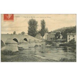 carte postale ancienne 54 BOUXIERES-AUX-DAMES. Pont et Village 1907