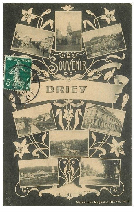 carte postale ancienne 54 BRIEY. Souvenir multivues 1910