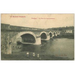 carte postale ancienne 54 FLAVIGNY. Pont du Gouvernement 1908