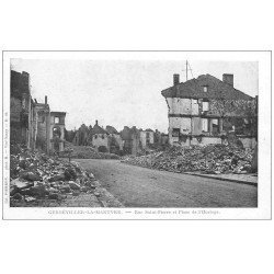 carte postale ancienne 54 GERBEVILLER-LA-MARTYRE. 1914 Rue Saint-Pierre Place Horloge