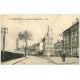 carte postale ancienne 54 HOMECOURT. Avenue de la République 1932. Affiche Lampes Mazda