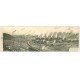carte postale ancienne 54 HOMECOURT. Carte double panoramique. Hauts Fourneaux et Aciéries 27 x 9 cm