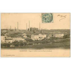 carte postale ancienne 54 HOMECOURT. Forges et Aciéries 1906