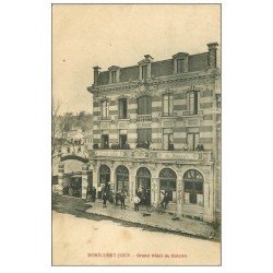 carte postale ancienne 54 HOMECOURT. Grand Hôtel du Balcon 1908 et Coiffeur. Destination Luxembourg