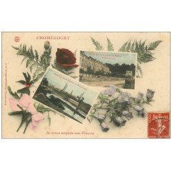 carte postale ancienne 54 HOMECOURT. Hôtel des Ouvriers et Aciéries 1909