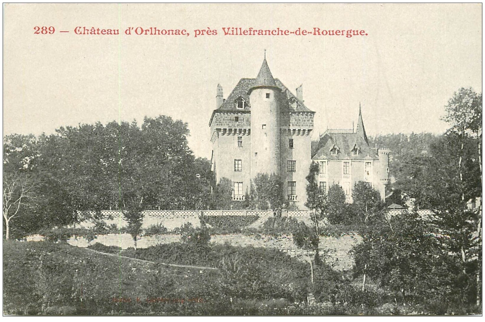 12 Château d'HORTHONAC. Carte pionnière vers 1900 vierge