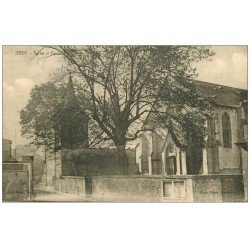 carte postale ancienne 54 JOEUF. Eglise et Croix