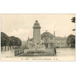 carte postale ancienne 54 JOEUF. Hôtel de Ville et Monument