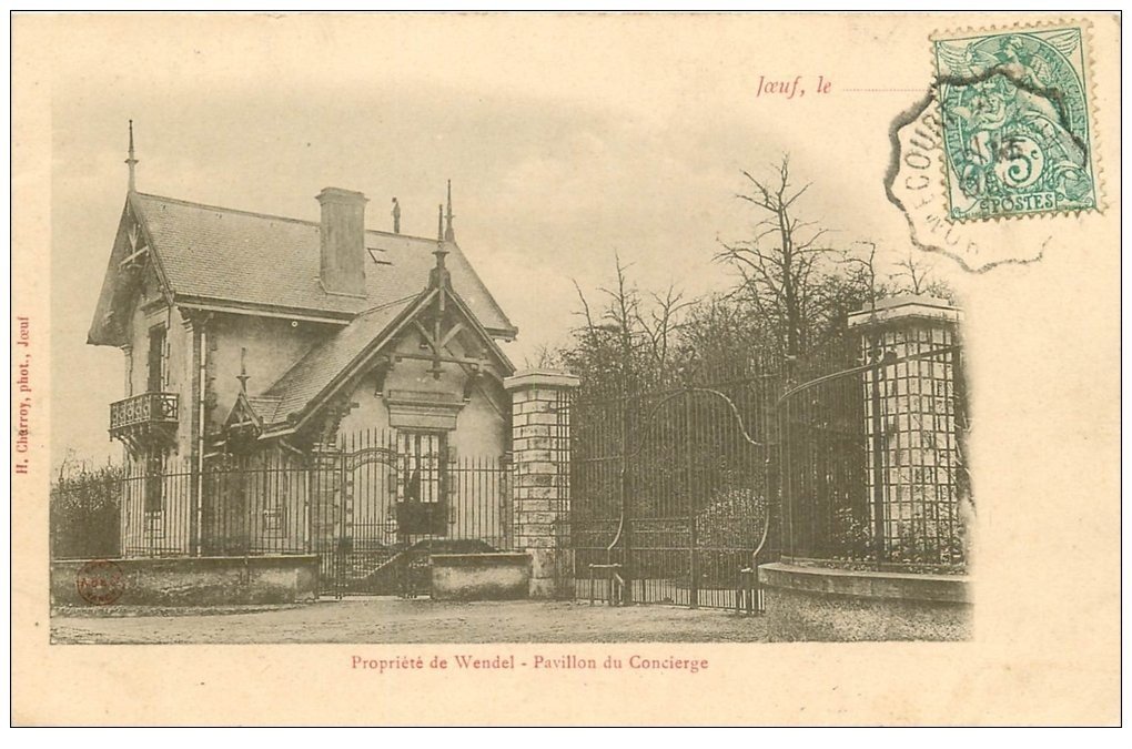 carte postale ancienne 54 JOEUF. Propriété de Wendel 1903 Pavillon du Concierge
