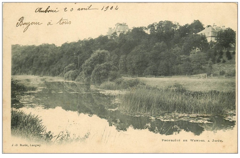 carte postale ancienne 54 JOEUF. Propriété de Wendel 1904