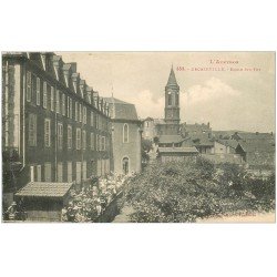 carte postale ancienne 12 DECAZEVILLE. Ecolières Cour Ecole Sainte-Foy 1924