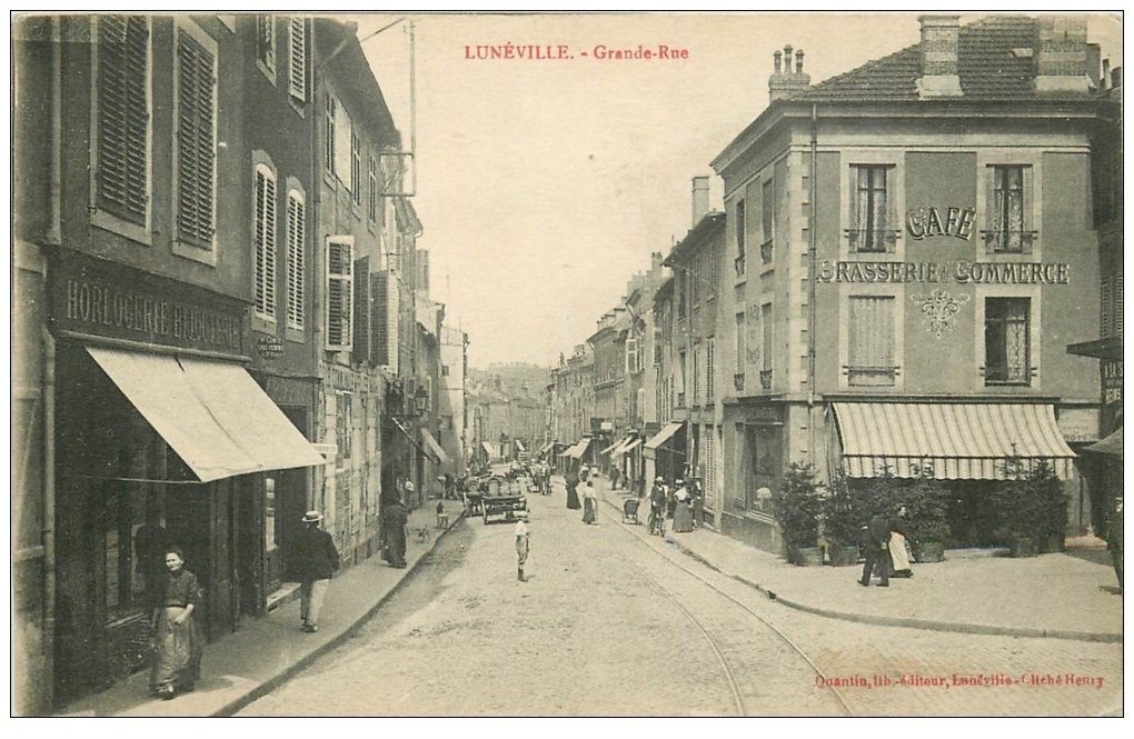 54 LUNEVILLE. Grande Rue Brasserie du Commerce 1916