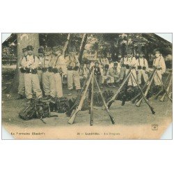 carte postale ancienne 54 LUNEVILLE. Militaires aux Bosquets 1907 (défauts)