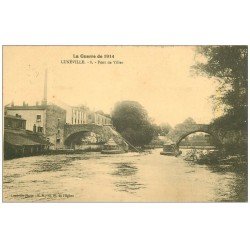 carte postale ancienne 54 LUNEVILLE. Pont de Viller 1914