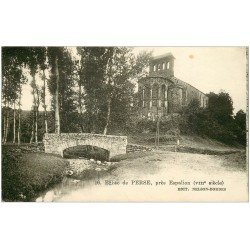 carte postale ancienne 12 Eglise de PERSE près Espalion 1935