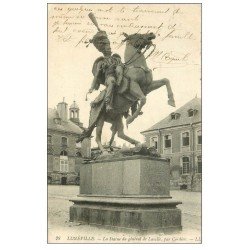 carte postale ancienne 54 LUNEVILLE. Statue Général Lasalle 1918