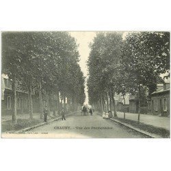 carte postale ancienne 02 CHAUNY. Vue des Promenades 1918