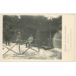 carte postale ancienne 54 MONT-LES-VIGNES. 1915 Militaires. Publicité Vins Thirion-Bellonte à Dreux