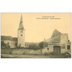 carte postale ancienne 54 MONT-SUR-MEURTHE. Eglise bombardée 1919
