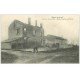 carte postale ancienne 54 MOSSUS. Maison incendiée et Jeunes Gens