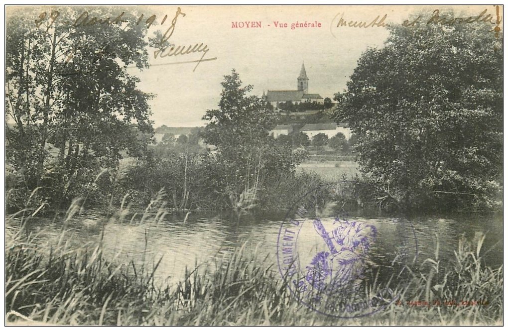 carte postale ancienne 54 MOYEN. Tampon Militaire 1918