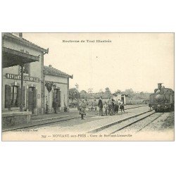 carte postale ancienne 54 NOVIANT-AUX-PRES. Train en Gare de Noviant-Lironville
