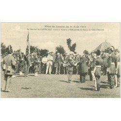 12 Fêtes de LACALM. Général Castelnau remet la Rosette à Rolland, Héros de Sidi-Brahim