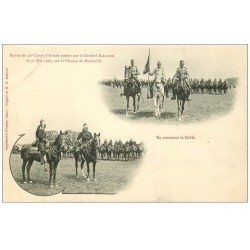 carte postale ancienne 54 PLATEAU DE MALZEVILLE en 1906. Général Bailloud. Cavalerie pour Défilé
