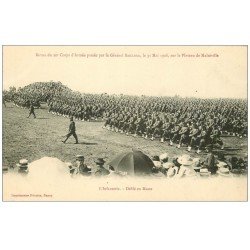 54 PLATEAU DE MALZEVILLE en 1906. Général Bailloud. Défilé Infanterie