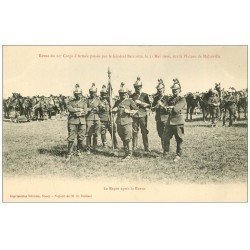 carte postale ancienne 54 PLATEAU DE MALZEVILLE en 1906. Général Bailloud. Repos après Revue