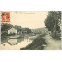 carte postale ancienne 54 PONT-A-MOUSSON. Ecluse Ile Esch 1910