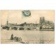 carte postale ancienne 54 PONT-A-MOUSSON. Lavandières Pont et Quartier Saint-Martin 1905