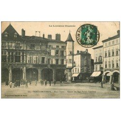 carte postale ancienne 54 PONT-A-MOUSSON. Maison des Sept Péchés Capitaux Place Duroc 1913