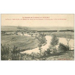 carte postale ancienne 54 REHAINVILLER. Pont du Chemin de Fer et Forêt Sainte-Anne