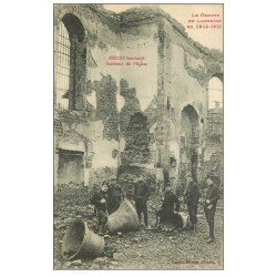 carte postale ancienne 54 SERRES. L'Eglise avec ses Cloches à terre 1915