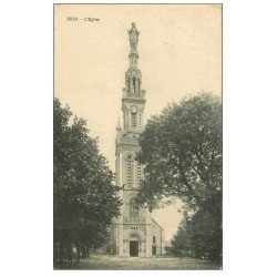 carte postale ancienne 54 SION. L'Eglise 1909. Carte molle bord inférieur...