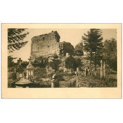carte postale ancienne 54 VAUDEMONT. Cimetière et Tour de Brunehaut 1930