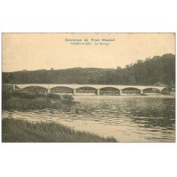 carte postale ancienne 54 VILLEY-LE-SEC. Le Barrage. Tampon Militaire