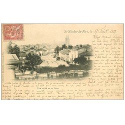 Datée en 1899 Rare 54 SAINT NICOLAS DU DE PORT. Vue de la Gare. Oblitéré 1902...