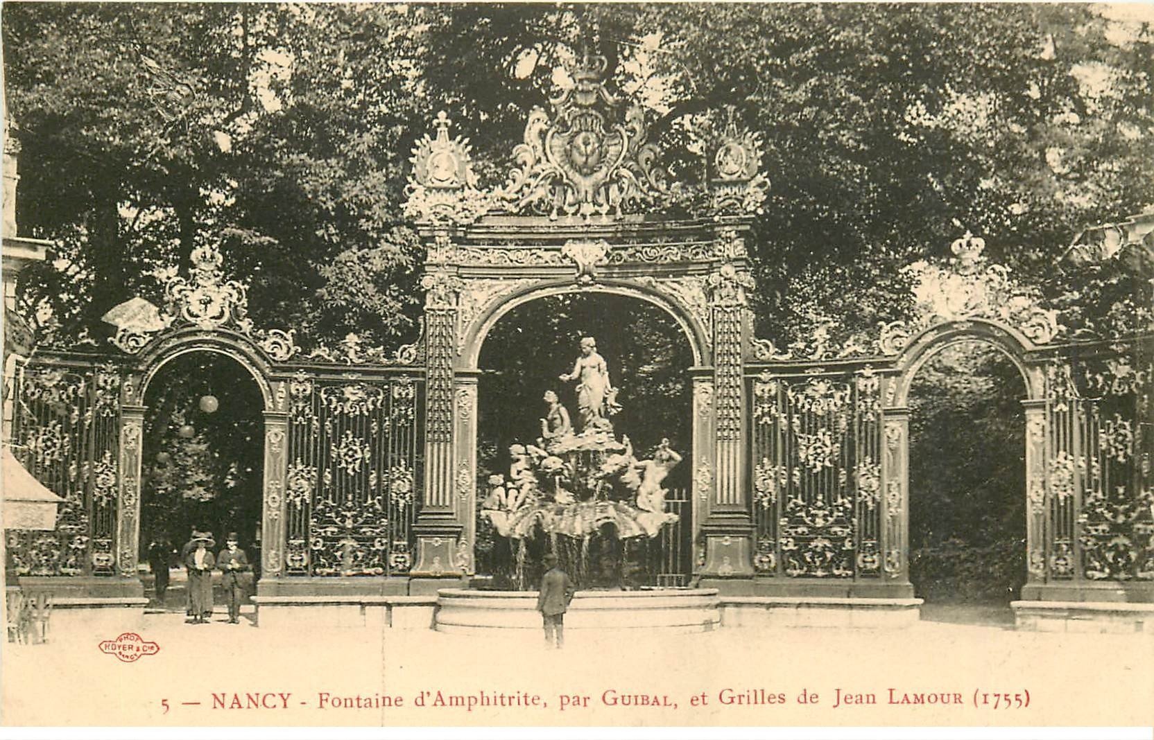 carte postale ancienne 54 NANCY. Fontaine d'Amphitrite
