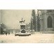 carte postale ancienne 54 NANCY. Statue René II et Eglise Saint-Epure sous la neige