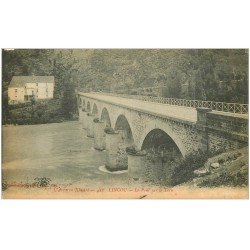 carte postale ancienne 12 LINCOU. Le Pont sur le Tarn