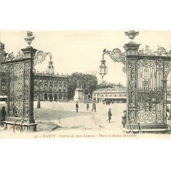 carte postale ancienne 54 NANCY. Grilles Lamour Place Stanislas 47